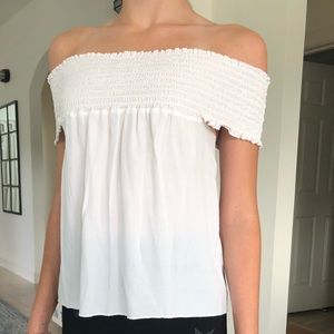 brandy white off shoulder top
